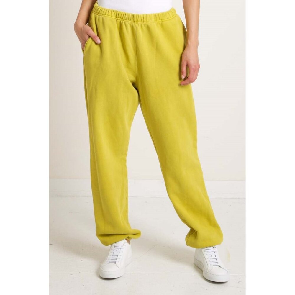 LES TIEN Women's Classic Sweatpant Size XS In Electric Dijon